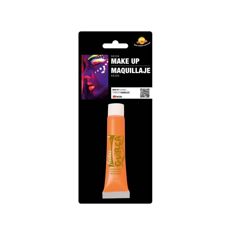 Tubo Maquillaje Crema Naranja Neón 10 Ml