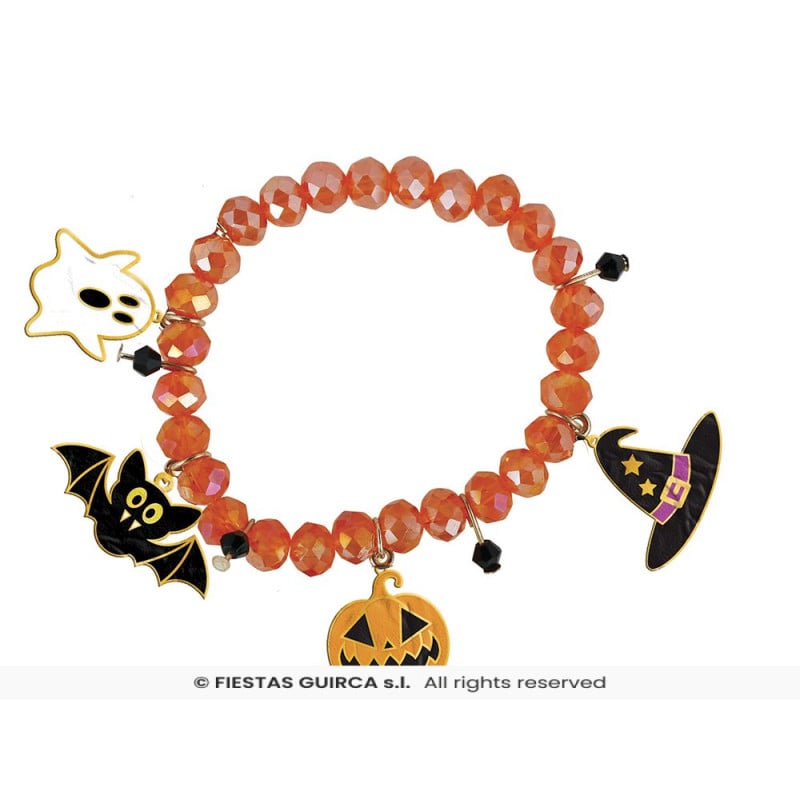 Pulseras con Figuras Naranja Halloween