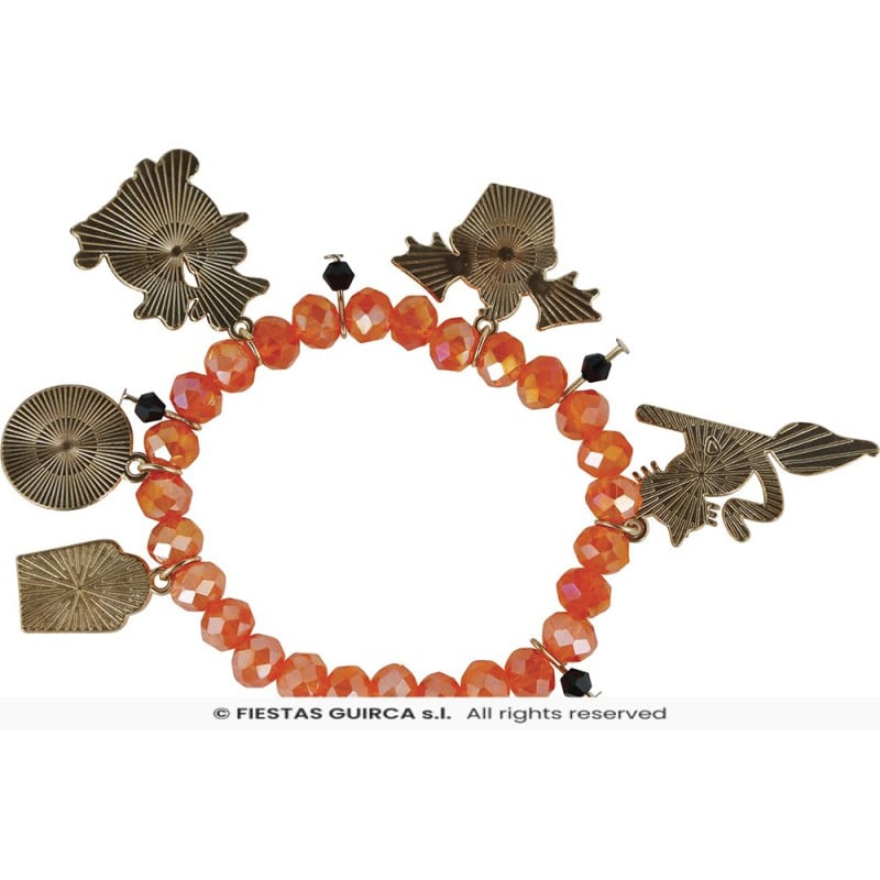 Pulseras con Figuras Naranja Halloween