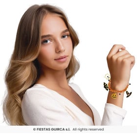 Pulseras con Figuras Naranja Halloween 2