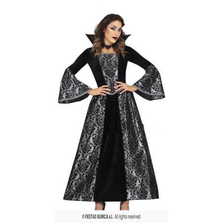 Disfraz Vampiresa Plateada Talla M De Fiestas Guirca