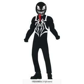 Disfraz Supervillano Negro Talla 10-12 Años De Fiestas Guirca