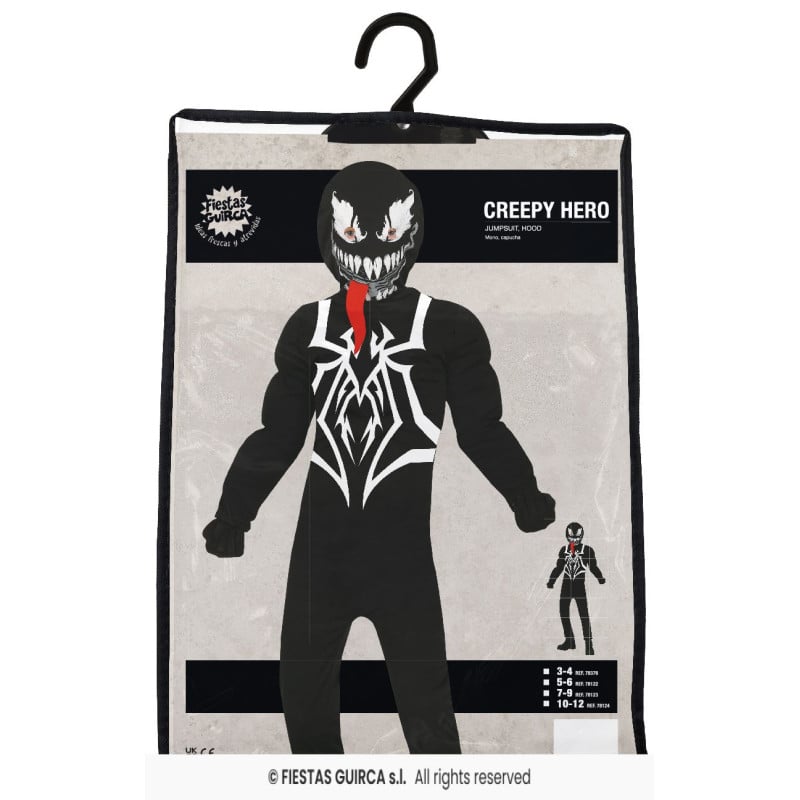Disfraz Supervillano Negro Talla 10-12 Años