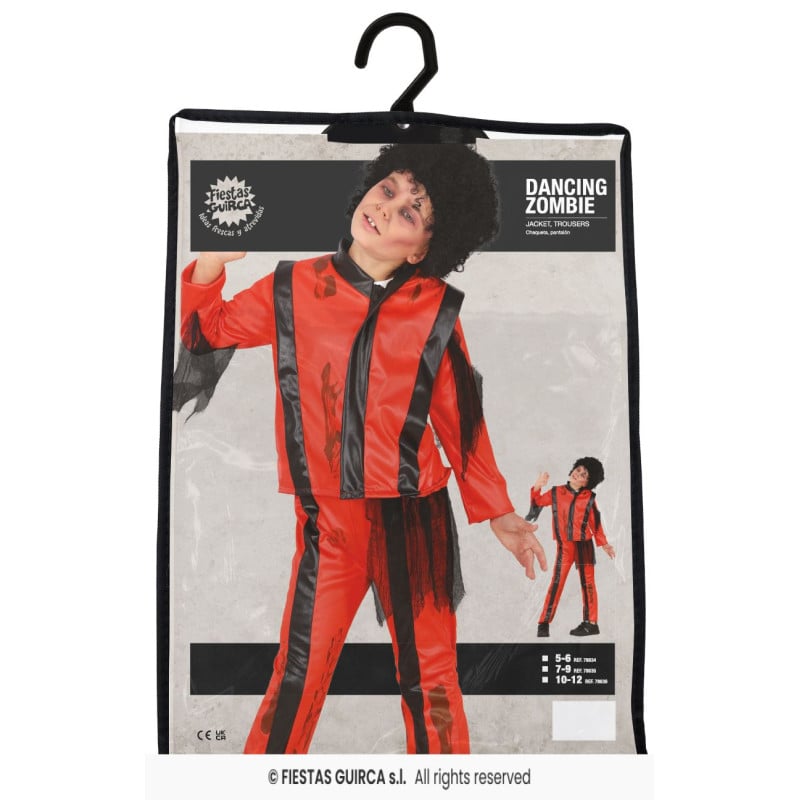 Disfraz Michael Jackson Thriller Talla 7-9 Años
