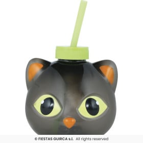 Vaso con Pajita Gato LED 2