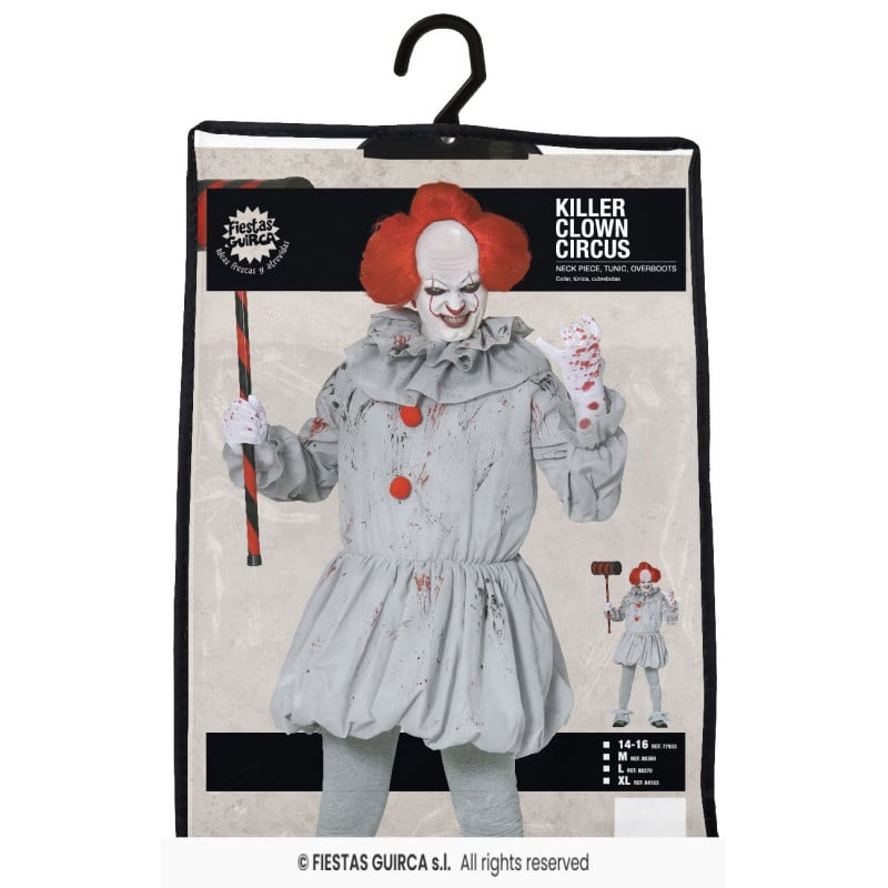 Disfraz Payaso Asesino Talla M