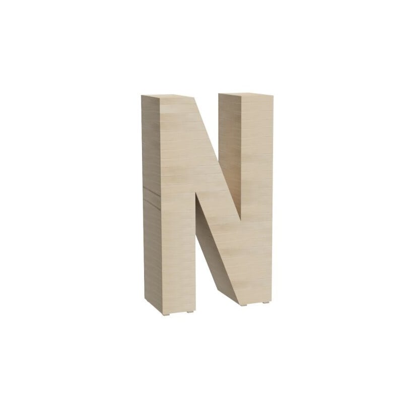 Letras Gigantes Masgames ALPHAPLAY color natural   Superficie de hormigón (atornillado)