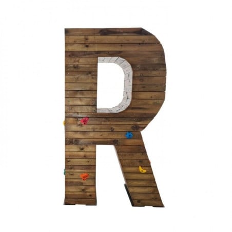 Letras Gigantes Masgames ALPHAPLAY con piedras de escalar pintadas   Superficie de arena, tierra o césped