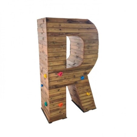 Letras Gigantes Masgames ALPHAPLAY con piedras de escalar pintadas   Superficie de arena, tierra o césped