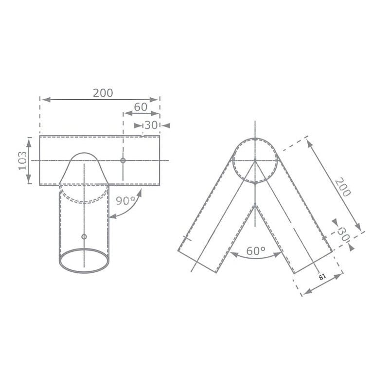Kit para hacer un columpio con corners redondos rectos  