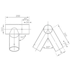 Corner Recto de Acero para Columpios con Postes Redondos   2