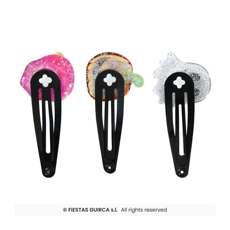 Set 3 Pinzas Pelo Halloween