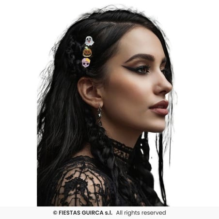 Set 3 Pinzas Pelo Halloween