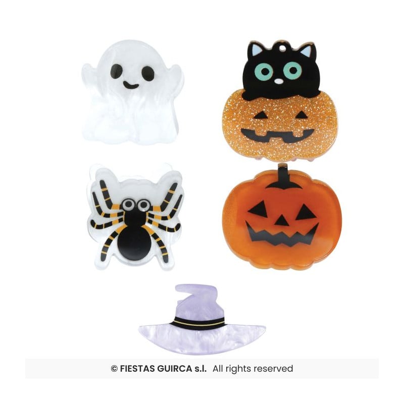 Set 5 Pinzas Halloween Surtidas