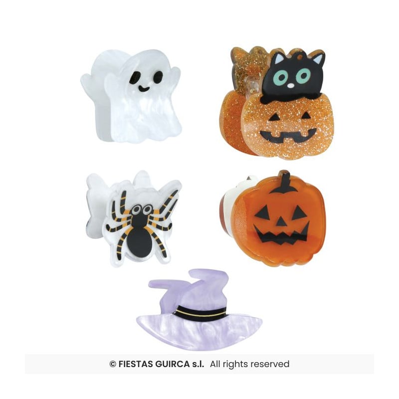 Set 5 Pinzas Halloween Surtidas