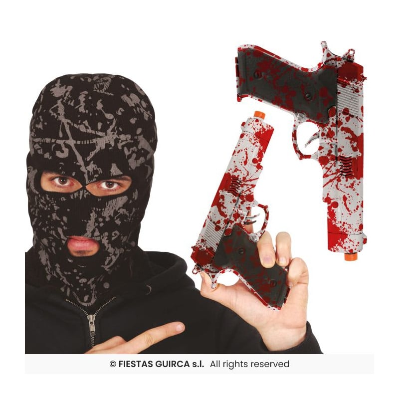 Pistola con Sangre 24 Cm