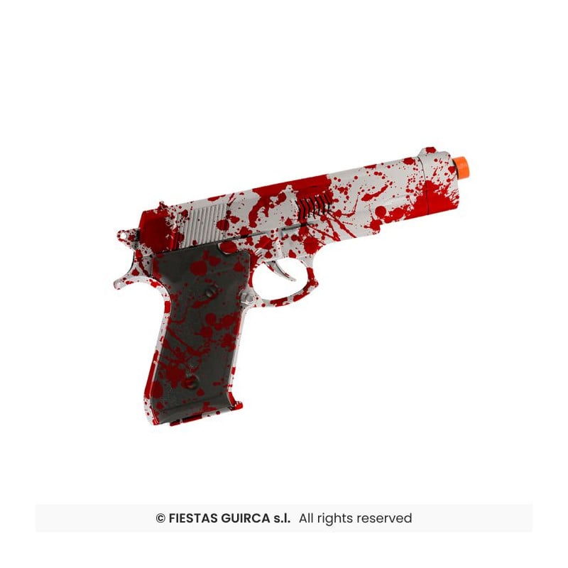 Pistola con Sangre 24 Cm
