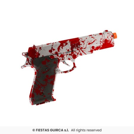 Pistola con Sangre 24 Cm