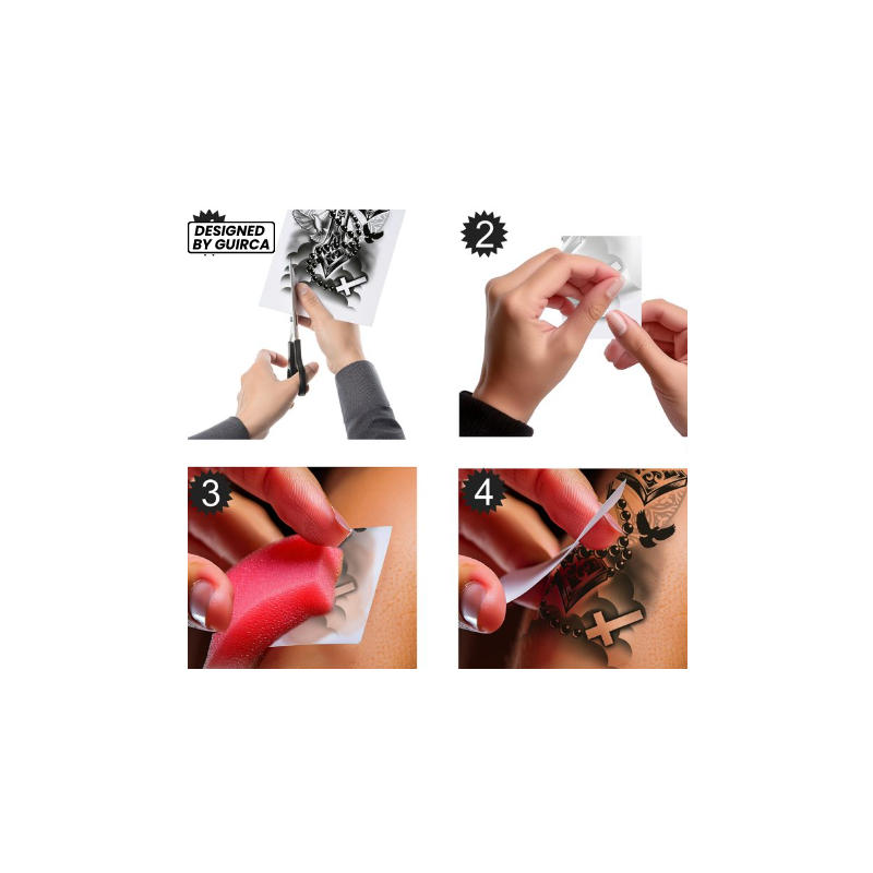 Tatuaje Cruz 14x30 cm