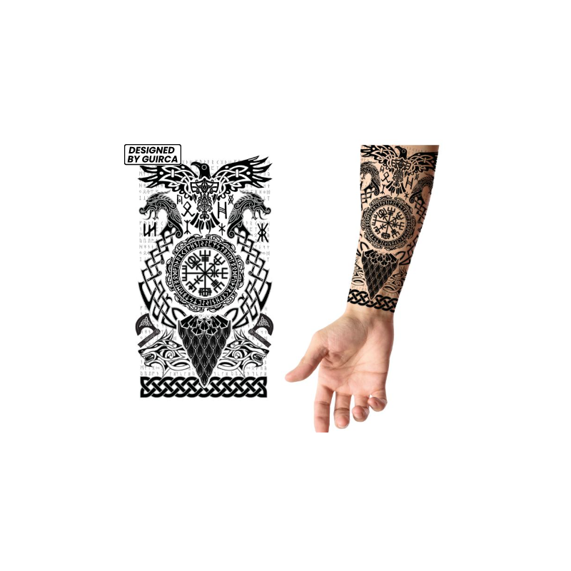 Tatuaje Vikingo 14x30 cm