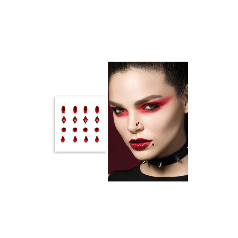 Sticker Piercing Falso Rojo