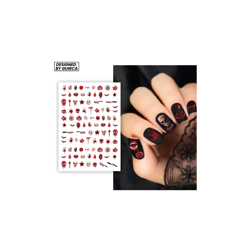 Sticker Para Uñas Sangriento 10x7 cm