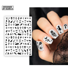 Sticker Para Uñas Negro 10x7 cm