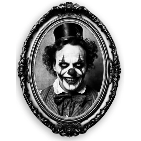 Adhesivo Cuadro Payaso Terrorífico