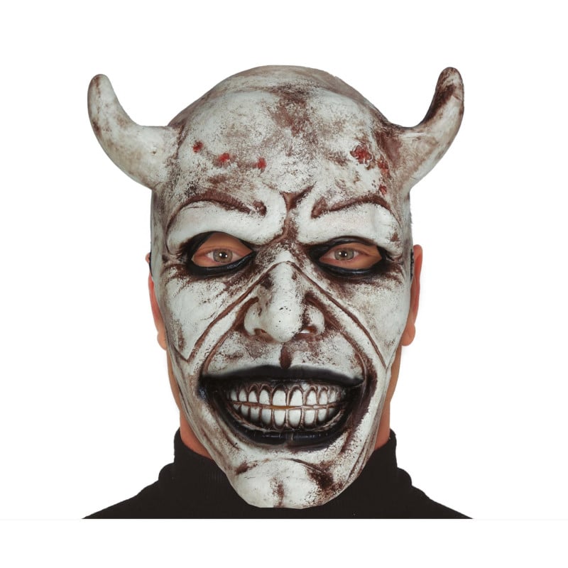 Máscara Demonio Blanco Látex