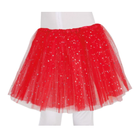 Tutú Estrellas Rojo Infantil