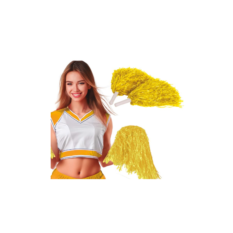Set 2 Pompones Amarillos 80 g