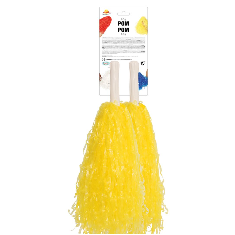 Set 2 Pompones Amarillos 80 g