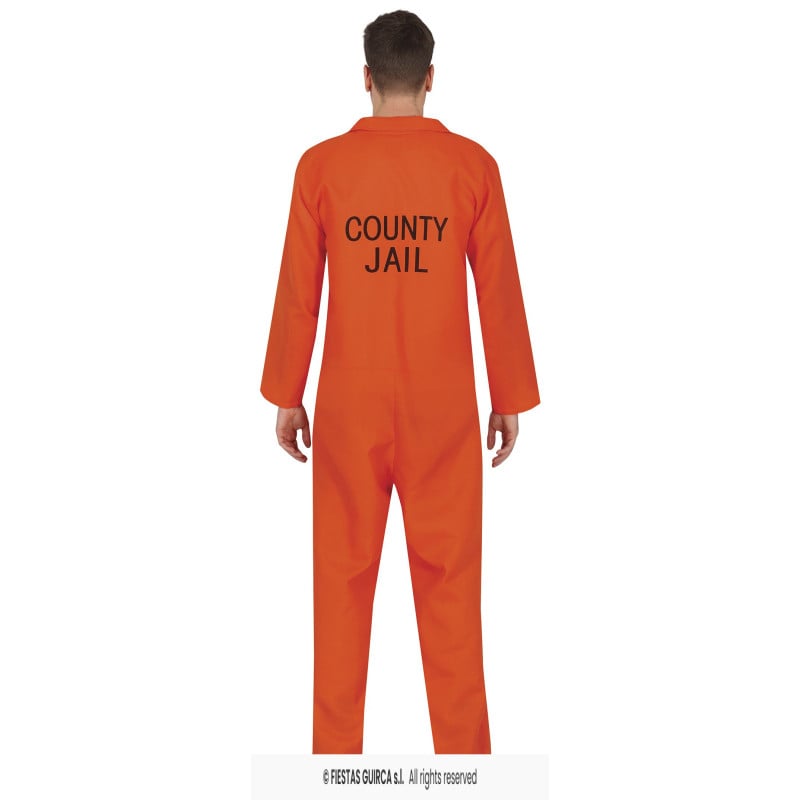 Disfraz Convicto Naranja Adulto Talla S