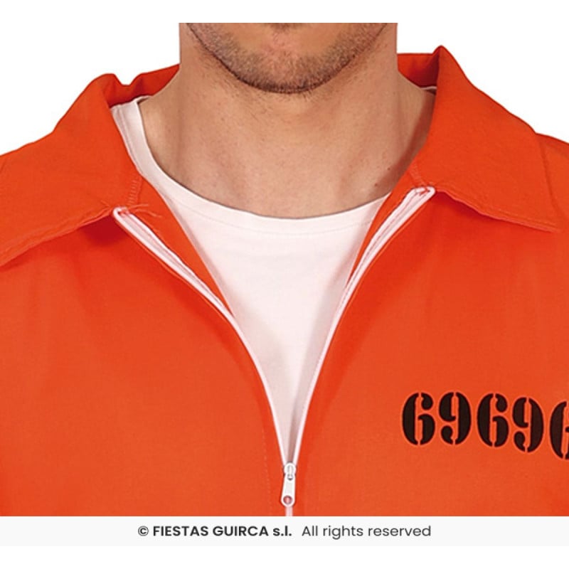 Disfraz Convicto Naranja Adulto Talla S