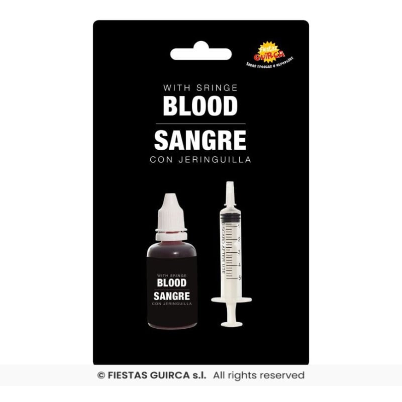Sangre Con Jeringuilla 30ml