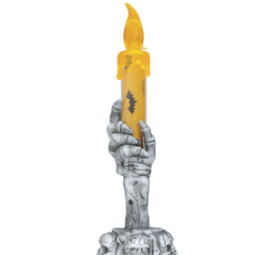 Portavelas Calavera con Vela LED 15 Cm