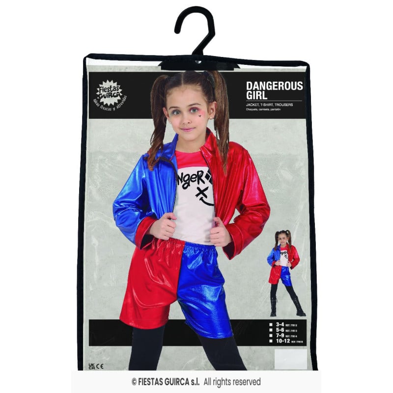 Disfraz Harley Quinn Infantil Talla 3-4 Años