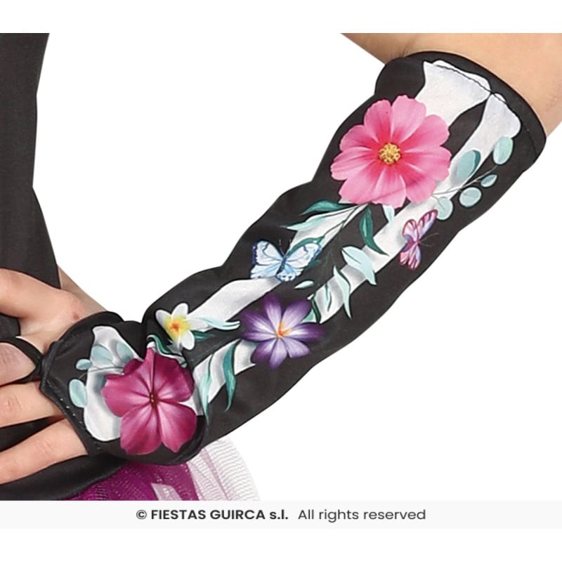 Disfraz Catrina Con Flores Infantil Talla 3-4 Años