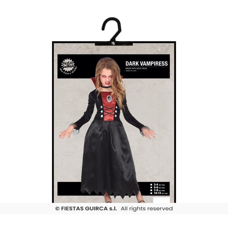 Disfraz Vampiresa Infantil Talla 10-12 Años