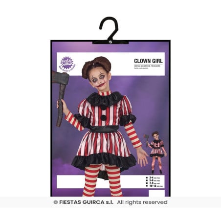 Disfraz Infantil Payasa Asesina 10-12 Años