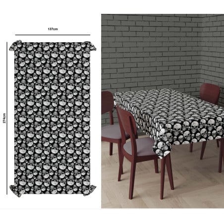 Mantel Calaveras 137x274 Cm
