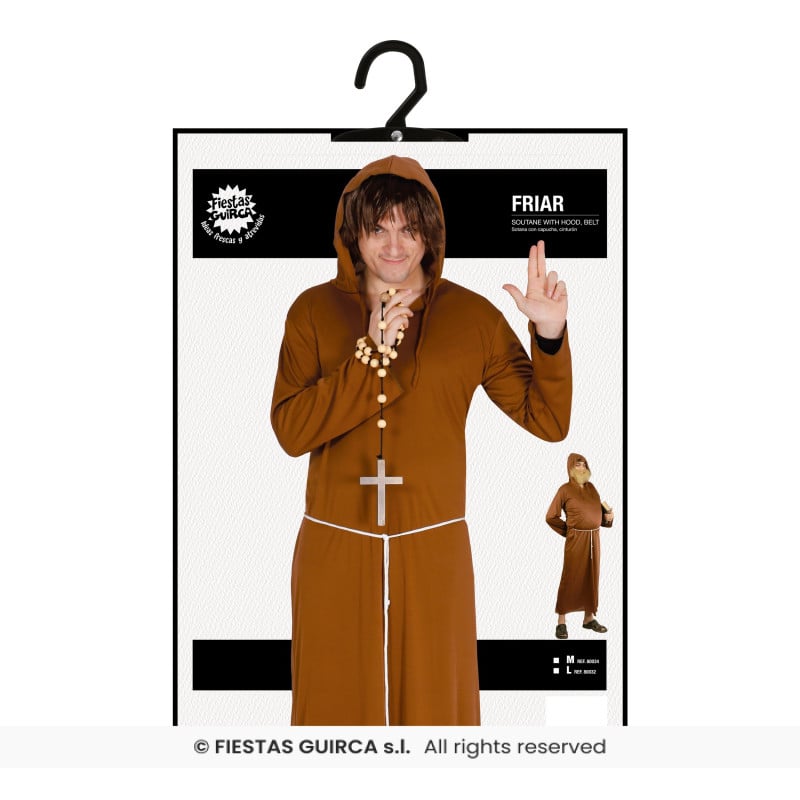 Disfraz Fraile Adulto Talla XL