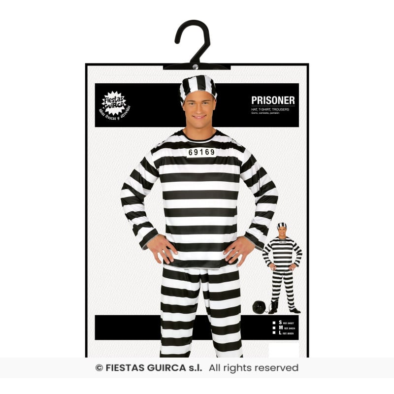 Disfraz Presidiario Adulto S 46-48