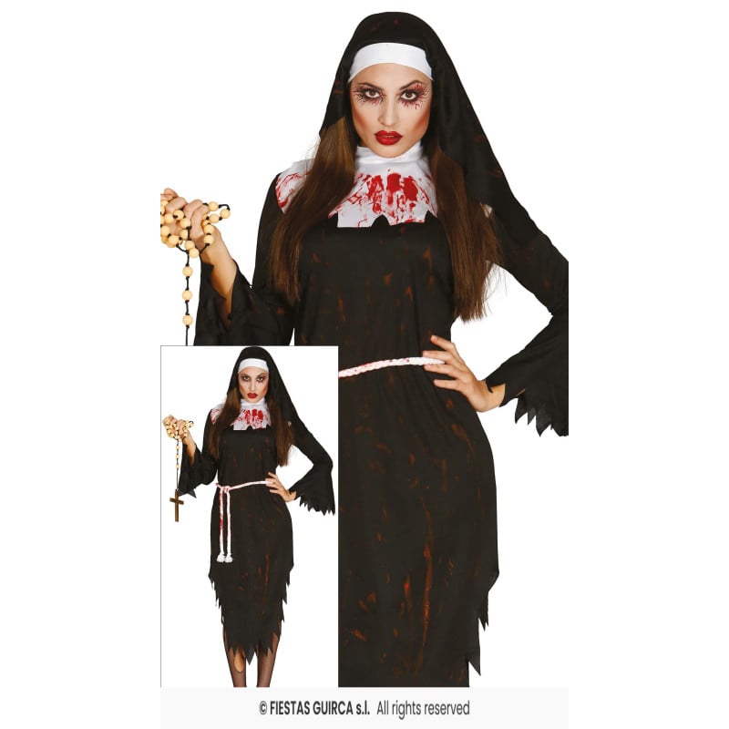 Disfraz Monja Zombie Adulta L 42-44