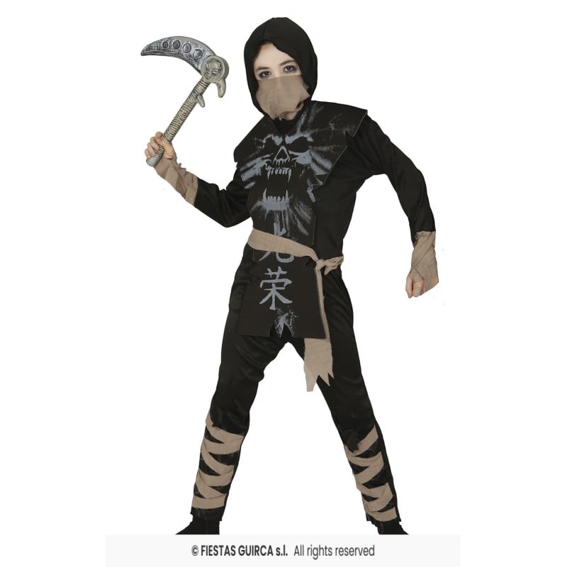 Disfraz Ninja Fantasma Talla 5-6 Años De Fiestas Guirca