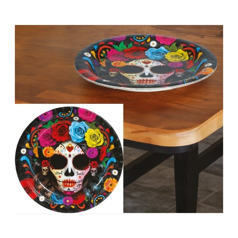 6 Platos Catrina 23 Cm
