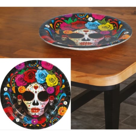6 Platos Catrina 23 Cm