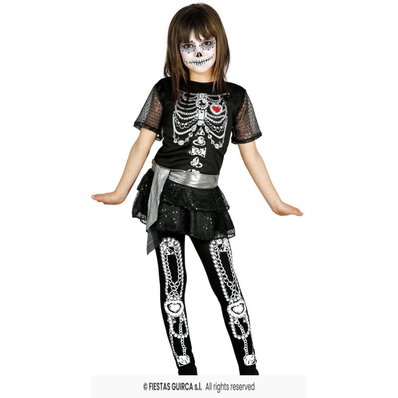 Disfraz Infantil Esqueleto Glamuroso 10-12 Años