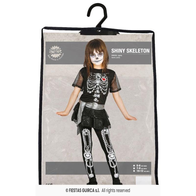 Disfraz Infantil Esqueleto Glamuroso 10-12 Años