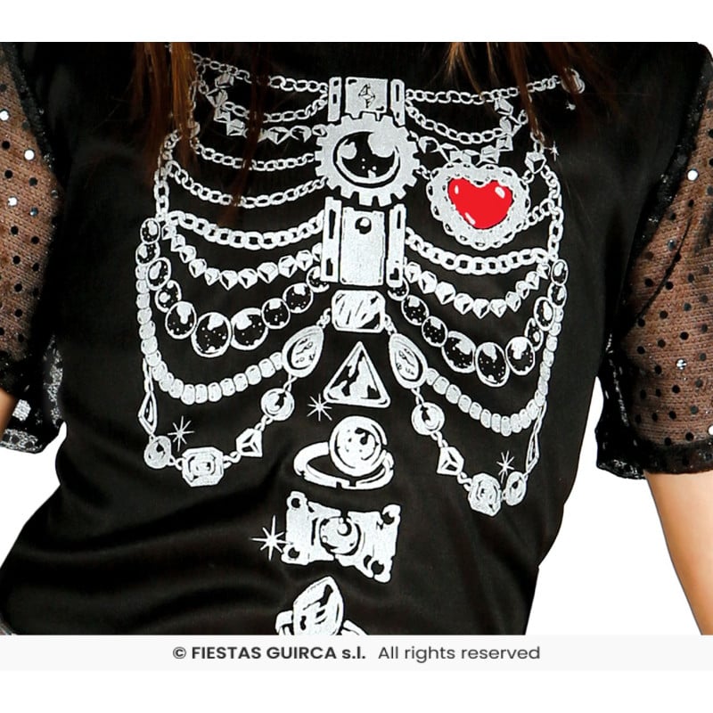 Disfraz Infantil Esqueleto Glamuroso 10-12 Años